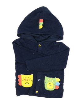 Tmavě modrý svetr se stylovými kapsičkami Tu 