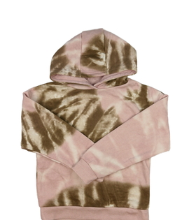 Růžová mikina s hnědým vzorováním Primark 