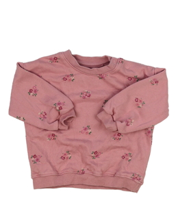 Růžová květinová mikina F&F