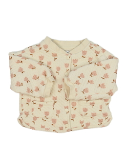 Krémová mikina s tulipány 