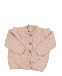 Světle růžový svetřík s volánky Mothercare