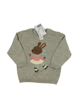 Nový šedý svetr se zvířátkem na bruslích H&M