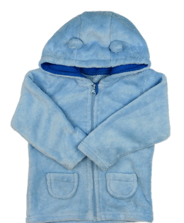 Modrá chlupatá mikina 