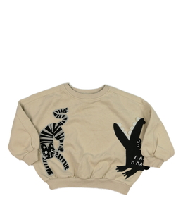 Hnědá mikina se zvířátky George