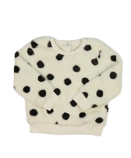 Smetanová chlupatá mikina s kolečky Nutmeg