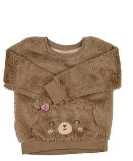 Hnědá chlupatá mikina s čumáčkem Nutmeg