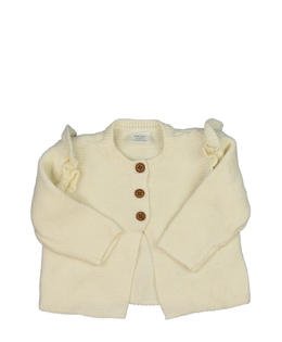 Krémový svetr s volánky Next