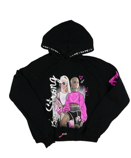 Černá crop mikina Barbie River Island