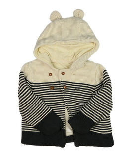 Krémovo-šedý pruhovaný svetr M&S