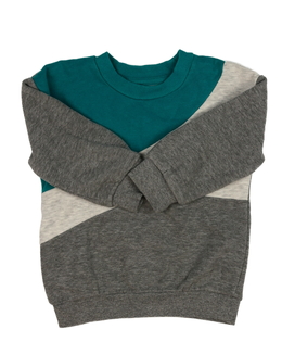 Šedá mikina se zeleným detailem Nutmeg