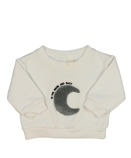 Bílá mikina s měsícem 