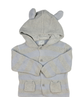 Šedo-modrý pruhovaný svetr Next