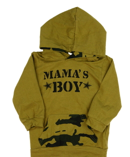 Khaki mikina s nápisem 