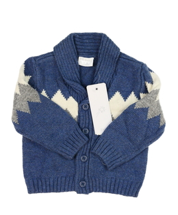 Nový modrý vzorovaný svetr F&F