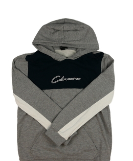 Šedá mikina s modrým pruhem 