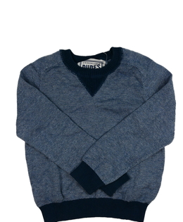 Modrý melírovaný svetr 