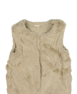 Hnědá chlupatá vesta Next