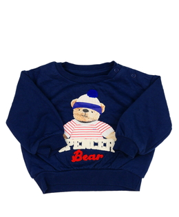 Tmavě modrá mikina s medvědem M&S