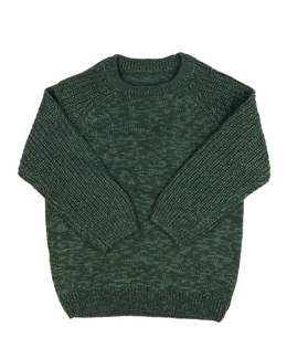 Zelený melírovaný svetr