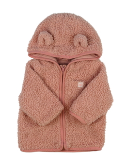 Růžová beránková mikina 