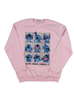 Krásná růžová mikina Stitch George