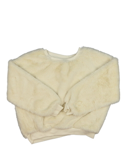 Krémová chlupatá mikina 