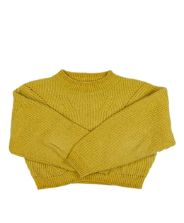 Žlutý madeirový crop svetr H&M