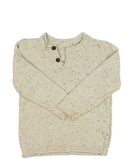 Krémový přízový svetr