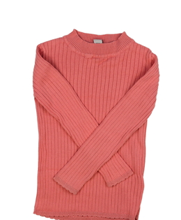 Růžový žebrovaný svetr Tu 