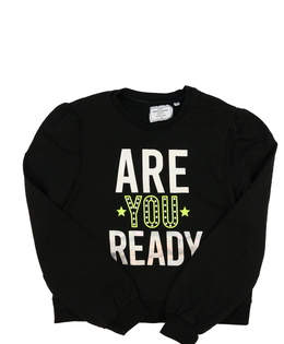 Černá kratší mikina s nápisem 