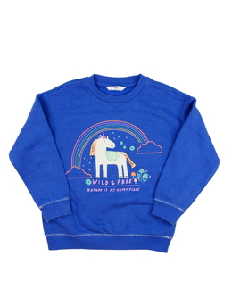 Modrá mikina s jednorožcem M&S