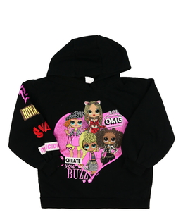 Černá mikina s postavami LOL George