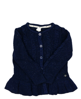 Tmavě modrý lesklý svetr 