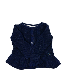 Tmavě modrý lesklý svetr 