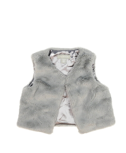 Šedá chlupatá vestička Primark 