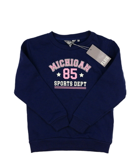 Nová modrá mikina s nápisy 