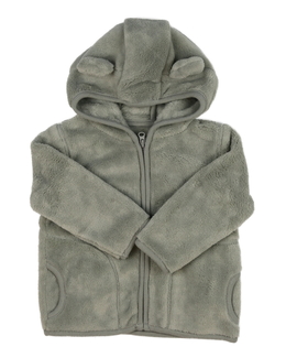 Šedá chlupatá mikina s oušky 