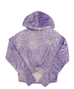 Fialová batikovaná crop mikina George