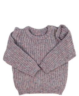 Fialový melírovaný svetr s volánky Nutmeg