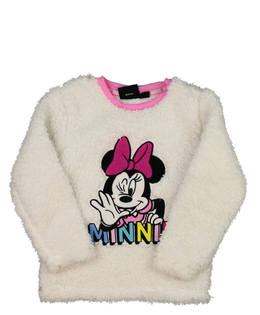 Bílá chlupatá mikina Minnie Disney Primark 