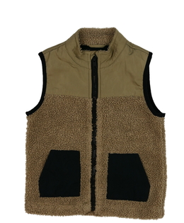 Hnědá beránková vesta F&F