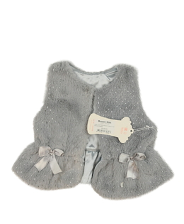 Nové šedé chlupaté bolerko 