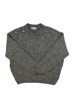 Šedý svetr s kamínky H&M