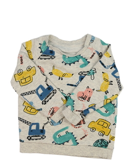 Šedá mikina s obrázky 