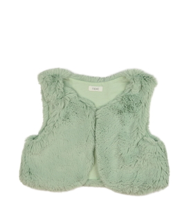 Zelená chlupatá vesta Next