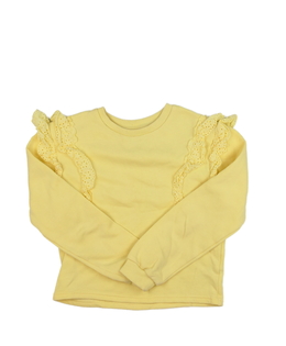 Žlutá kratší mikina s volánky F&F