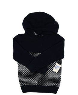 Nový modrý svetr s kapucí