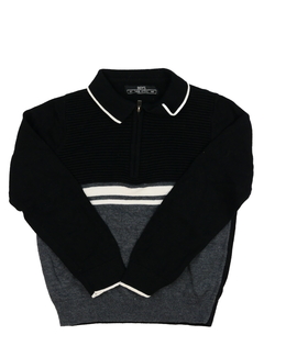 Černý svetr s límečkem