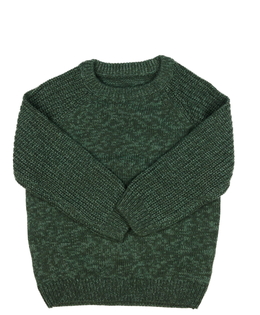 Zelený melírovaný svetr