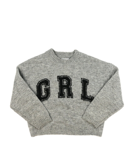 Šedý melírovaný krátký svetr